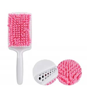 Absorbent microfiber hair drying brush quick dry paddle hair brush for home daily use