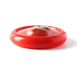 Red silicone film food preservation box for mini fridge vegetable and fruit storage container