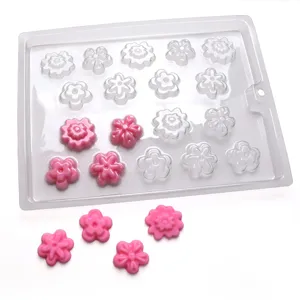 Stampo cioccolato fiore plastica trasparente DIY caramella gelatina cubetto ghiaccio
