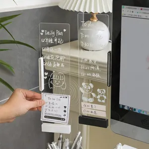 LED light-up computer screen side message board erasable USB powered memo board for office