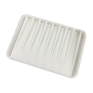 Silicone soap dish draining soap holder for bathroom countertop non-slip storage tray