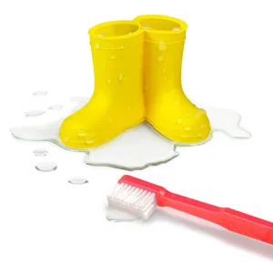 Cute yellow rain boot toothbrush holder creative cartoon style couple toothbrush stand