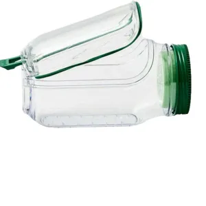 Transparenter Kunststoff Salatbehälter auslaufsicher mit grünem Deckel für Meal Prep To-Go.