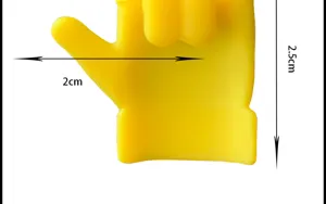 Segna bicchiere vino silicone giallo forma mano identificatore tazza festa gadget