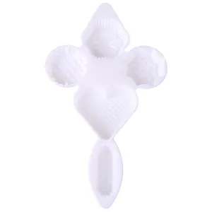 White plastic pastry mold for baking mooncake, mung bean cake and traditional Chinese snacks.