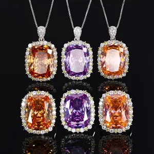 Vogelnest Snede Kleurrijke Edelsteen Sieradenset Verguld Koper Strass Hanger Ketting En Ring Voor Vrouwen Luxe Sieraden