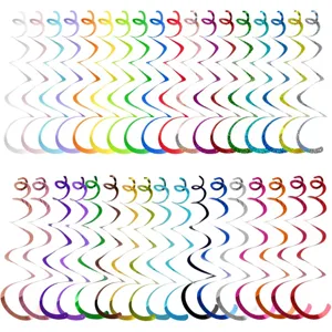 PVC spiraal hangende decoraties kleurrijke feest slingers plafond decoratie set