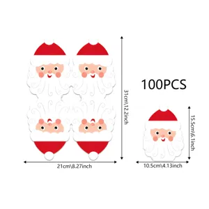 Kerstman papier uitsnijdingen feest decoratie 100stuks feestelijke vakantie benodigdheden