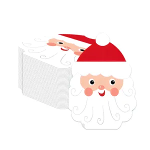 Kerstman gevormde papieren servetten voor kerstfeest tafeldecoratie feestelijke schattige doekjes