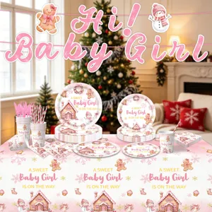 Peperkoek Huisje Meisje Feest Servies Set Papieren Bordjes Bekers Tafelkleed Decoratie