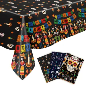 Day of the Dead table cloth waterproof skull party disposable decorative table cover