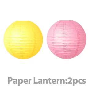 Bunte runde Papierlaternen Set, dekorative Hängelaternen für Party und Hochzeitsdekoration.