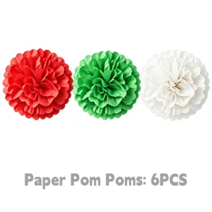 Bunte papier pom poms dekorative blumenbälle set für party und festliche feiertagsdeko