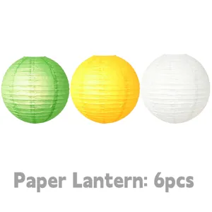 6pcs colorful paper lanterns round hanging paper lamps for party wedding birthday decor