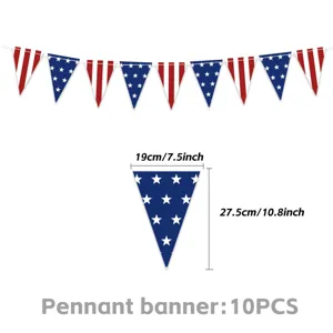 Amerikanische Unabhängigkeitstag Party Wimpelkette mit klassischem Sternen und Streifen Design.