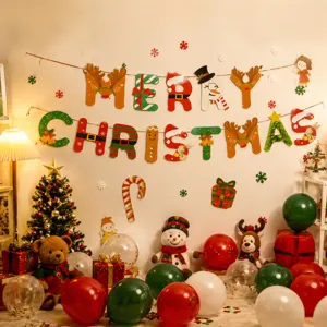 Kerstfeest feestdag banner hangende decoratie feestelijke benodigdheden set deco.