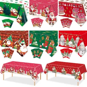 Tovaglia usa e getta impermeabile di Natale decorazione per feste festa copritavolo rettangolare