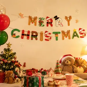 Kerstfeest banner decoratie hangend bord feestelijke feestartikelen binnen decoratie