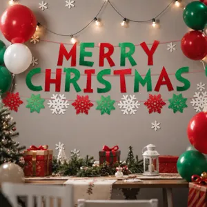 Kerstfeest decoratie banner hangende vlag feestelijke sfeer set voor binnen gebruik