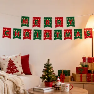 Kerstfeest decoratie banner hangende vlag feestelijke vakantie binnen muur decoratie
