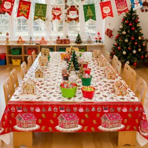 Tovaglia rettangolare impermeabile di Natale decorazione per feste casa di panpepato