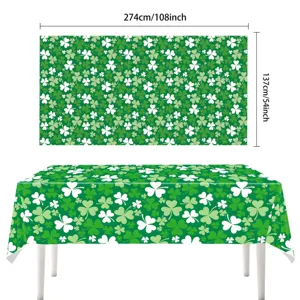 St. Patrick's Grüne Kleeblatt Plastik Tischdecke Einweg Party Tisch Abdeckung 274x137