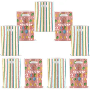 Sachets cadeaux en plastique pour fete de Paques avec motifs de lapin et oeufs mignons