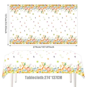 Herbst Erntedank Tischdecke Kürbis Ahornblatt Tisch Abdeckung 274x137cm Party Deko