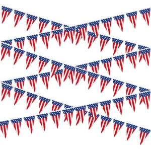 Amerikanische Flagge Wimpelkette Girlande fur 4. Juli Unabhaengigkeitstag Party Deko