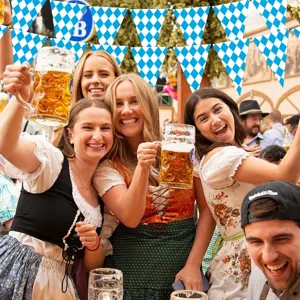 Oktoberfest party decoration blue white diamond bunting banner flags for festival celebration