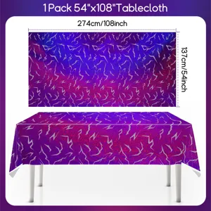 Wasserdichte PE holografische Tischdecke fuer Party Dekoration 137x274 cm Groesse