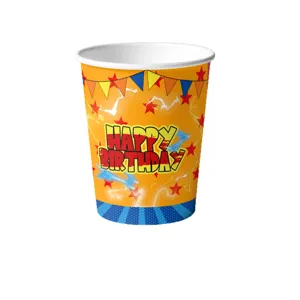 Wegwerp papieren bekers met anime-thema voor kinderverjaardagsfeest decoratie artikelen