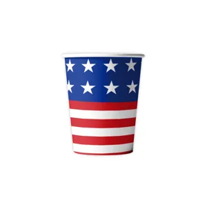 Amerikanische Flagge Pappbecher für den Unabhängigkeitstag Party Tischdekoration Geschirr.