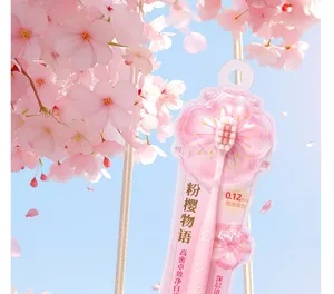 Adult deep cleaning whitening soft bristle toothbrush with cherry blossom pink handle design.
