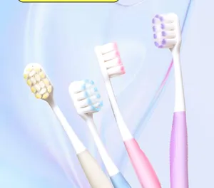 Soft bristle couple toothbrush set, premium home adult toothbrushes with delicate care for teeth.