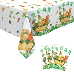 Leuke dinosaurus feest tafelkleed en servetten set voor kinder verjaardag decoratie.