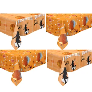 Set di Decorazioni per Feste di Compleanno a Tema Basket Forniture per Feste Ragazzi Sportivi Tovaglia in PE Usa e Getta Palloncino a Sfera Decorazione Torta