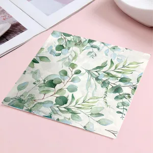 Eucalyptus blad feest servies huwelijk verjaardag papieren doekje tafeldecoratie