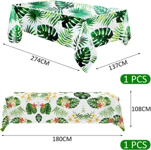 Tropische Palmenblatt Tischdecke wasserdichte Tischabdeckung Hawaii Party Dekor 1Stk