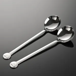 Cucchiaio da Zuppa per Orsetto e Koala Carino in Acciaio Inossidabile 316 Cucchiaio da Pranzo con Manico Lungo e Fondo Rotondo Posate Lucidate per Bambini e Casa