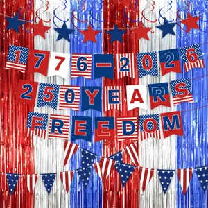 US 250. Jubilaeum Party Banner Dekoration 4. Juli Haengende Wimpel Party Kulisse