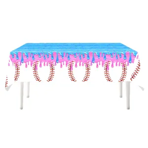 Baseball Eiscreme Thema Tischdecke für Geburtstag Party Dekoration Einweg Tischabdeckung.