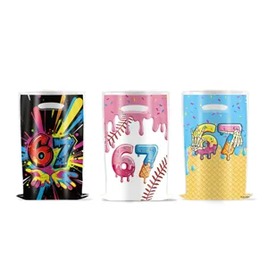 67 Theme Plastic Gift Bags Party Candy Packaging Goodie Bags Birthday Treat Bags Set