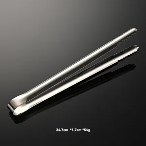 Stainless steel food tong ice tong kitchen BBQ clip 24.7cm kitchen cooking utility tool