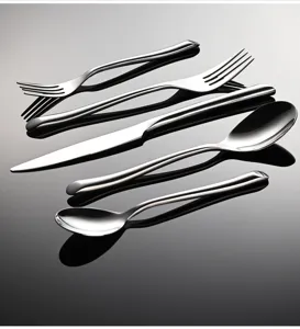 Set posate in acciaio inossidabile 5 pezzi coltello forchetta cucchiaio cucina