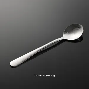 Petite cuillère à épices en titane pur, mini cuillère à sel pour cuisine, légère et durable.