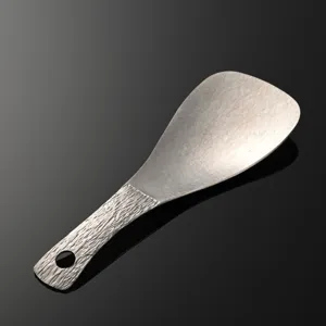 Pure Titanium Rice Spoon Wood Grain Square Cooking Shovel High Temperature Resistant Kitchen Serving Spoon