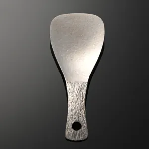 Pure titanium square rice paddle with textured handle kitchen tool serving spoon