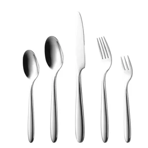 Set di posate in acciaio inox 5 pezzi coltello forchetta cucchiaio da cucina