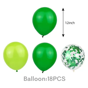 Grüne Latex Luftballons Set 12 Zoll Party Dekorationen 18 Stück Packung für Feste.